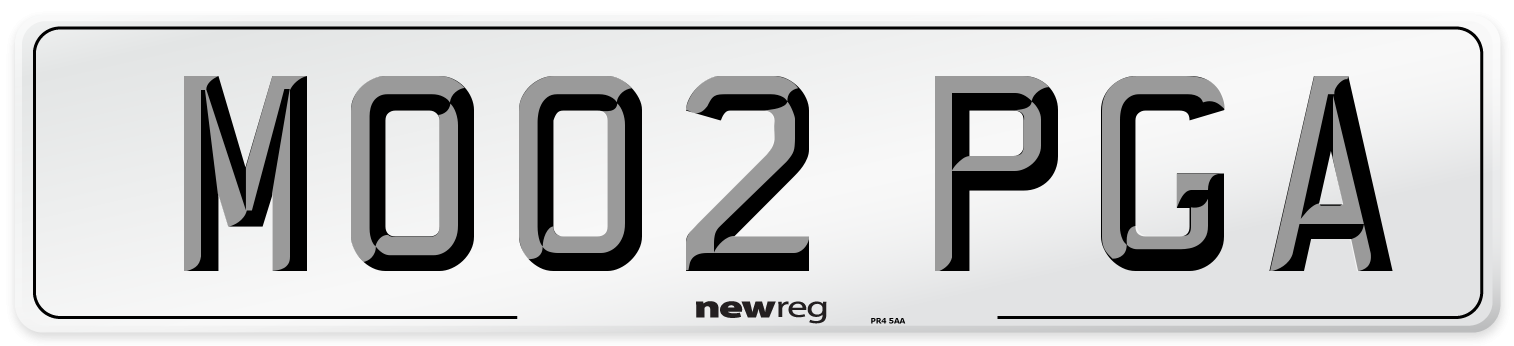 MO02 PGA Number Plate from New Reg
